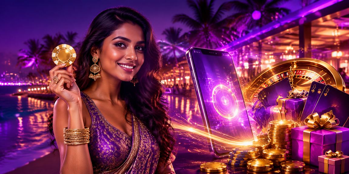 Casino app on mobile device at Goa beach